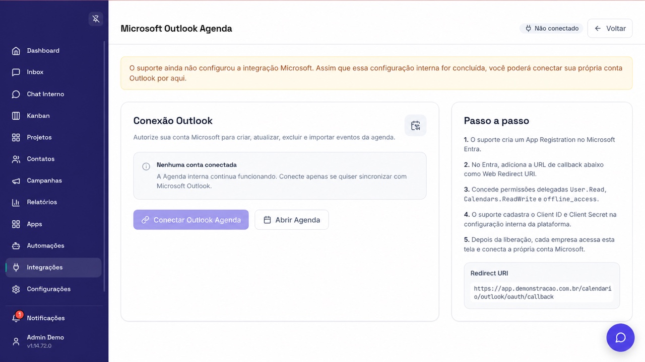 Configuração de Microsoft Outlook